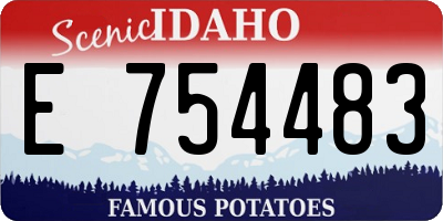 ID license plate E754483
