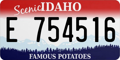 ID license plate E754516