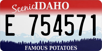 ID license plate E754571