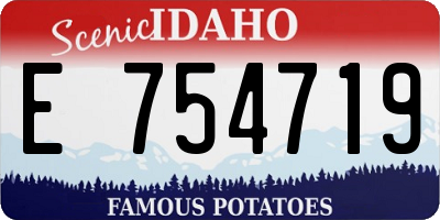 ID license plate E754719