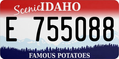 ID license plate E755088