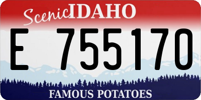 ID license plate E755170
