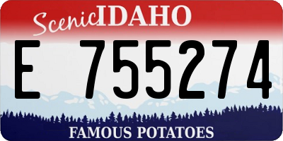 ID license plate E755274