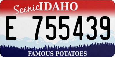 ID license plate E755439