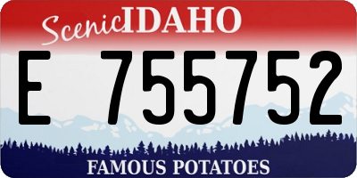 ID license plate E755752