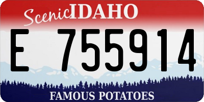 ID license plate E755914