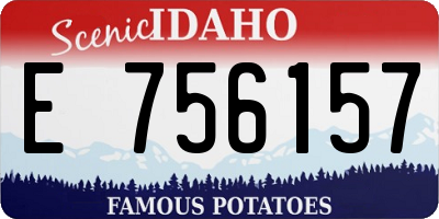 ID license plate E756157