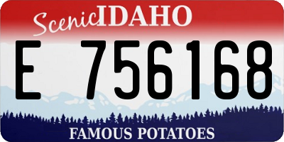 ID license plate E756168