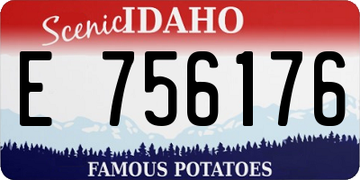 ID license plate E756176