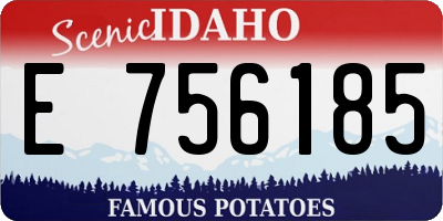 ID license plate E756185
