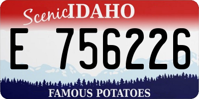 ID license plate E756226