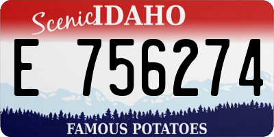 ID license plate E756274