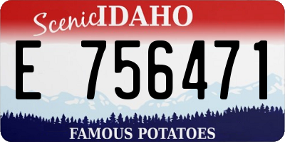 ID license plate E756471