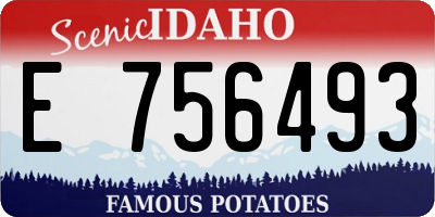 ID license plate E756493