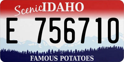 ID license plate E756710