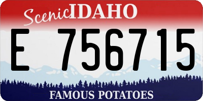 ID license plate E756715