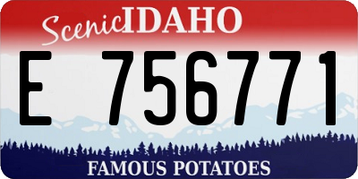 ID license plate E756771