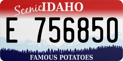 ID license plate E756850