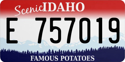 ID license plate E757019