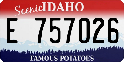 ID license plate E757026