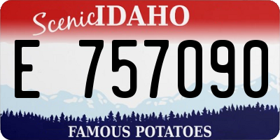 ID license plate E757090
