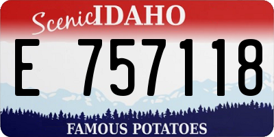 ID license plate E757118