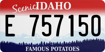 ID license plate E757150
