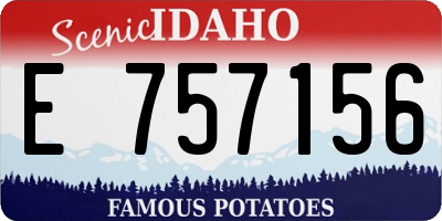ID license plate E757156
