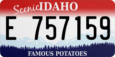 ID license plate E757159