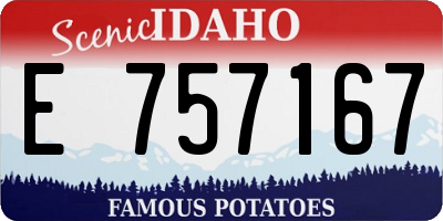 ID license plate E757167