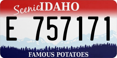 ID license plate E757171