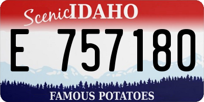 ID license plate E757180