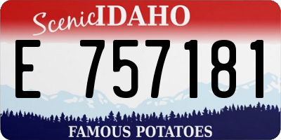ID license plate E757181