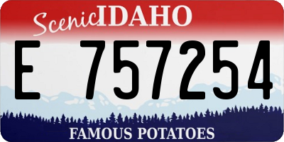 ID license plate E757254