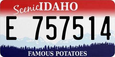 ID license plate E757514