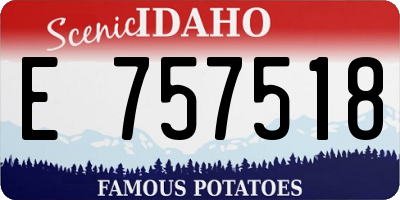 ID license plate E757518