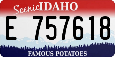 ID license plate E757618