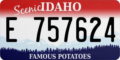 ID license plate E757624