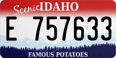 ID license plate E757633