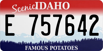 ID license plate E757642