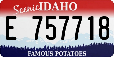 ID license plate E757718