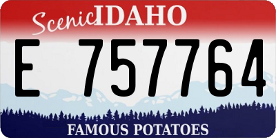 ID license plate E757764