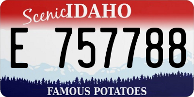 ID license plate E757788