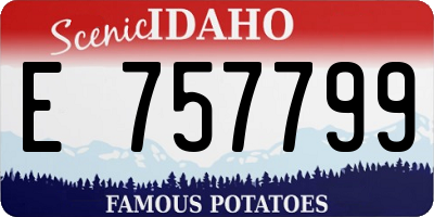 ID license plate E757799