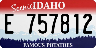 ID license plate E757812