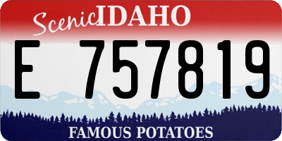 ID license plate E757819