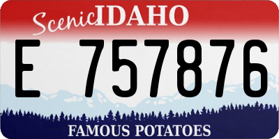 ID license plate E757876