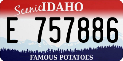 ID license plate E757886