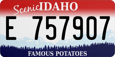 ID license plate E757907