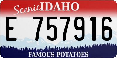 ID license plate E757916